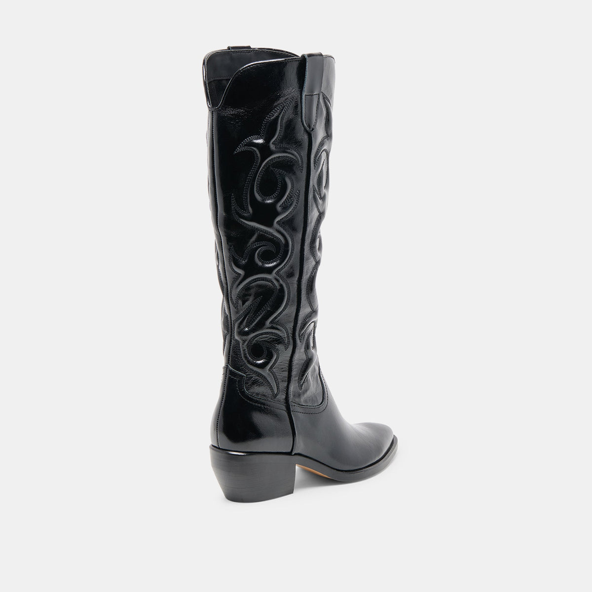 Dolce Vita SHOES Mirla Black Leather Wide Calf Boots