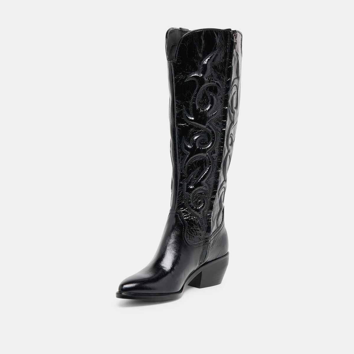Dolce Vita SHOES Mirla Black Leather Wide Calf Boots
