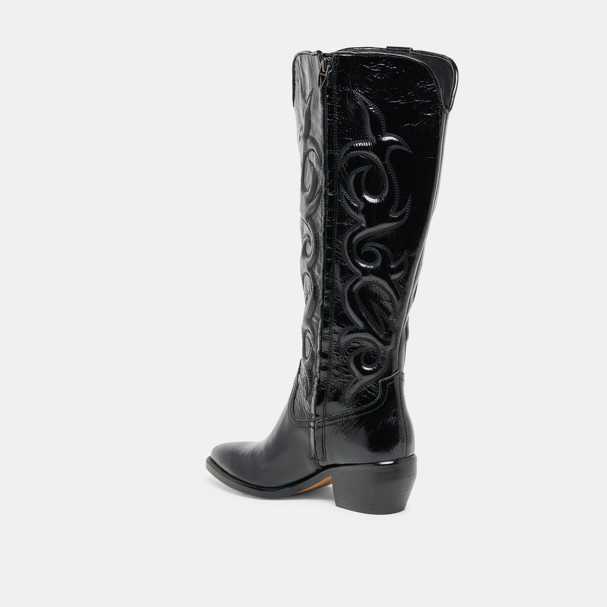 Dolce Vita SHOES Mirla Black Leather Wide Calf Boots