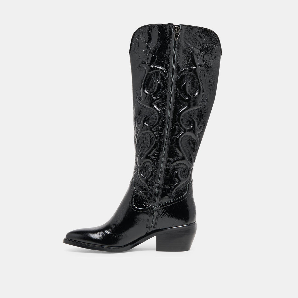 Dolce Vita SHOES Mirla Black Leather Wide Calf Boots