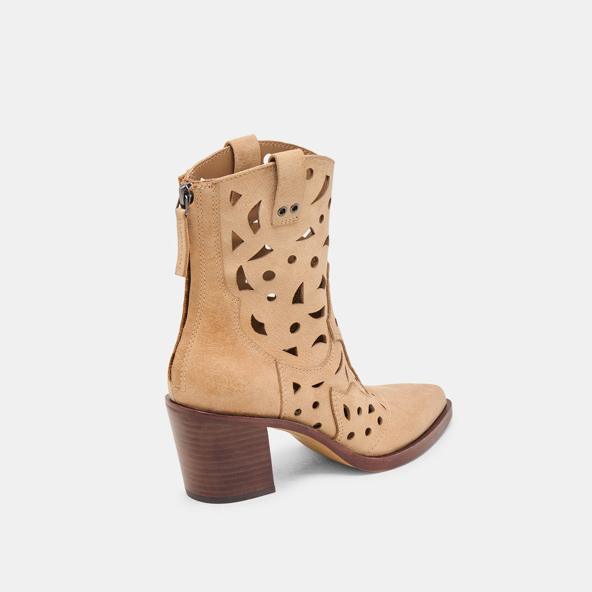 Dolce Vita SHOES Zenobi Camel Distressed Leather Booties