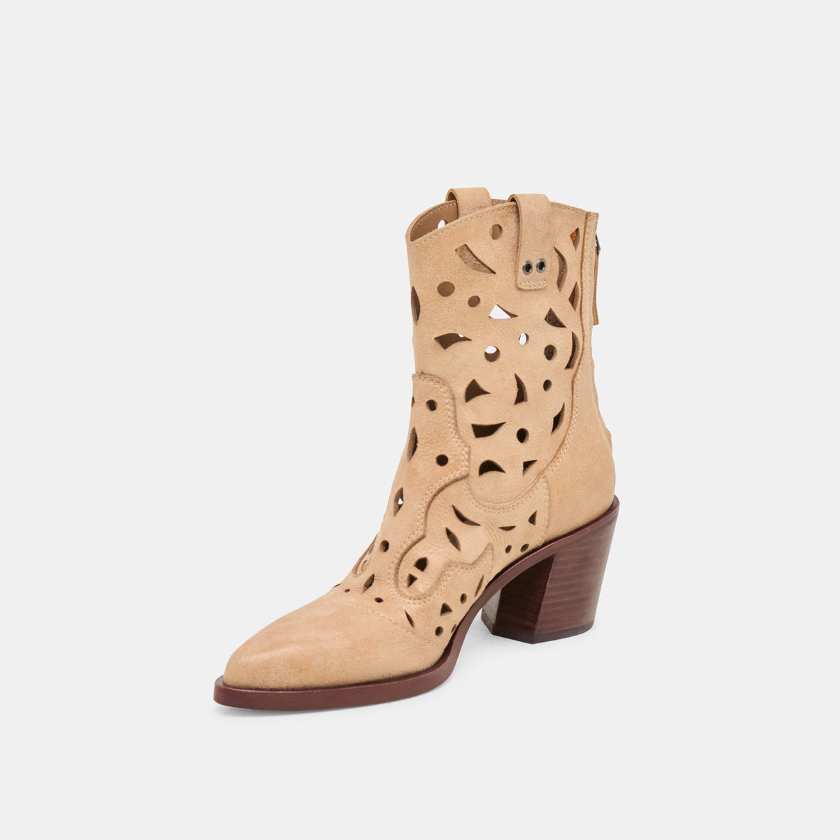 Dolce Vita SHOES Zenobi Camel Distressed Leather Booties