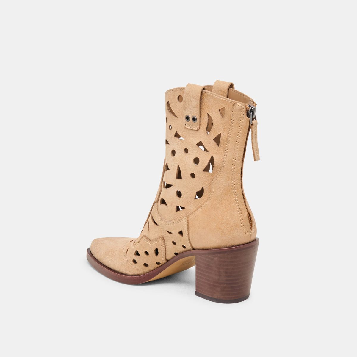 Dolce Vita SHOES Zenobi Camel Distressed Leather Booties