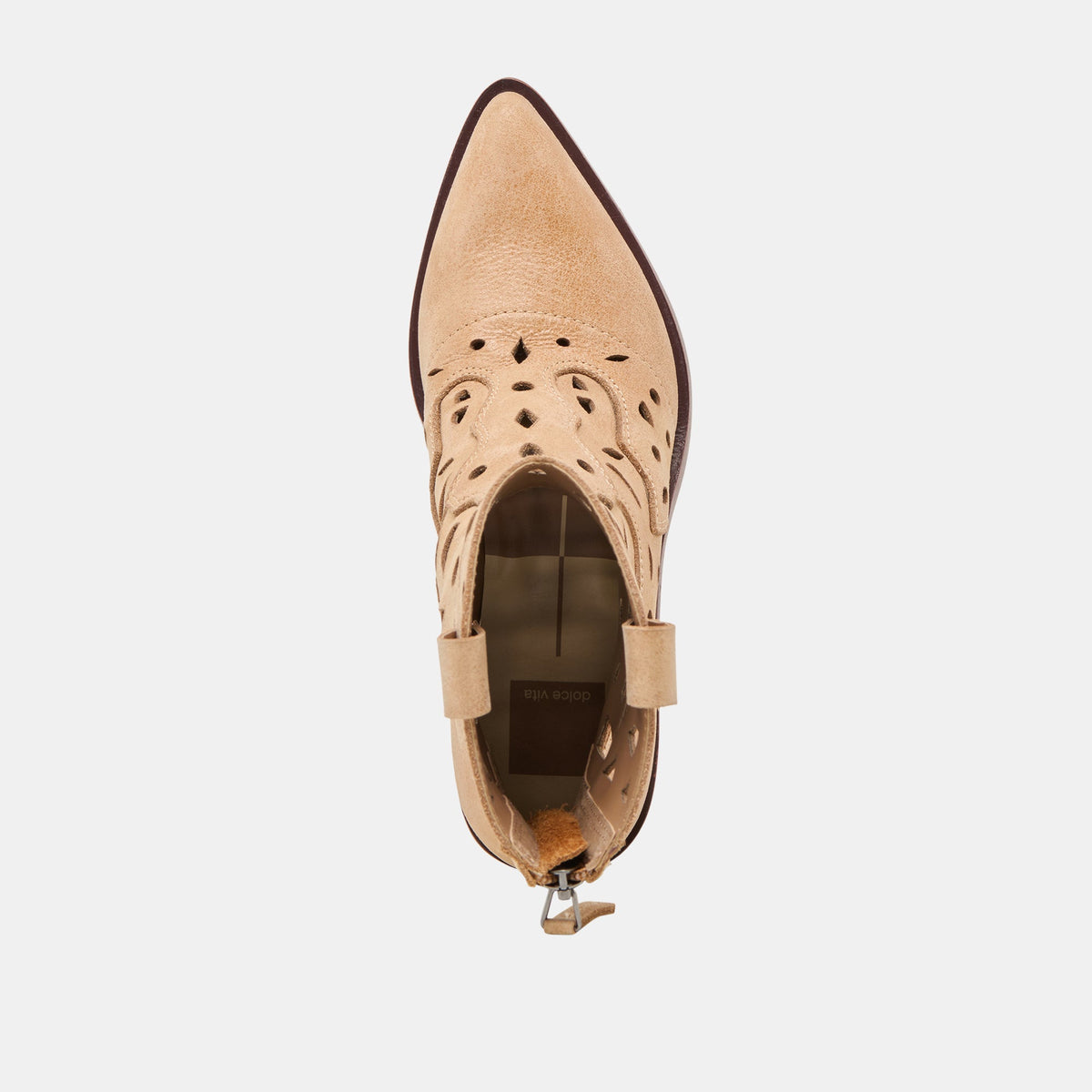 Dolce Vita SHOES Zenobi Camel Distressed Leather Booties