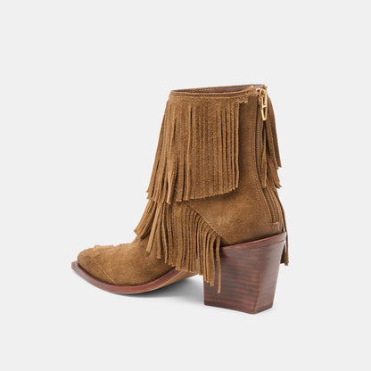 Dolce Vita SHOES Torey Chestnut Suede Booties
