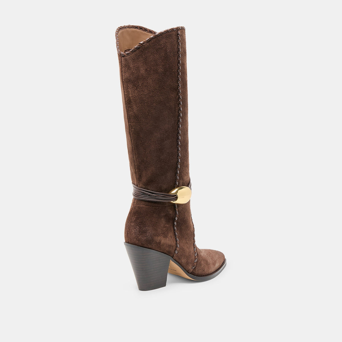 Dolce Vita SHOES Jody Dk Brown Suede Wide Calf Boots