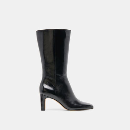 Dolce Vita SHOES Riggs Wide Calf Black Leather Boots