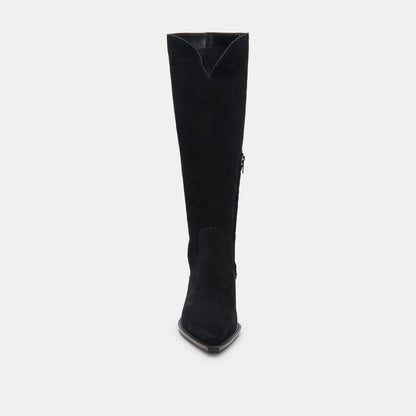 Dolce Vita SHOES Raj Boots in Onyx Suede | Women's Onyx Suede Knee-High Boots
 – Dolce Vita