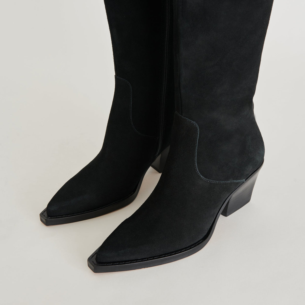 Dolce Vita SHOES Raj Boots in Onyx Suede | Women's Onyx Suede Knee-High Boots
 – Dolce Vita