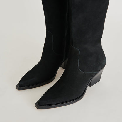 Dolce Vita SHOES Raj Boots in Onyx Suede | Women's Onyx Suede Knee-High Boots
 – Dolce Vita