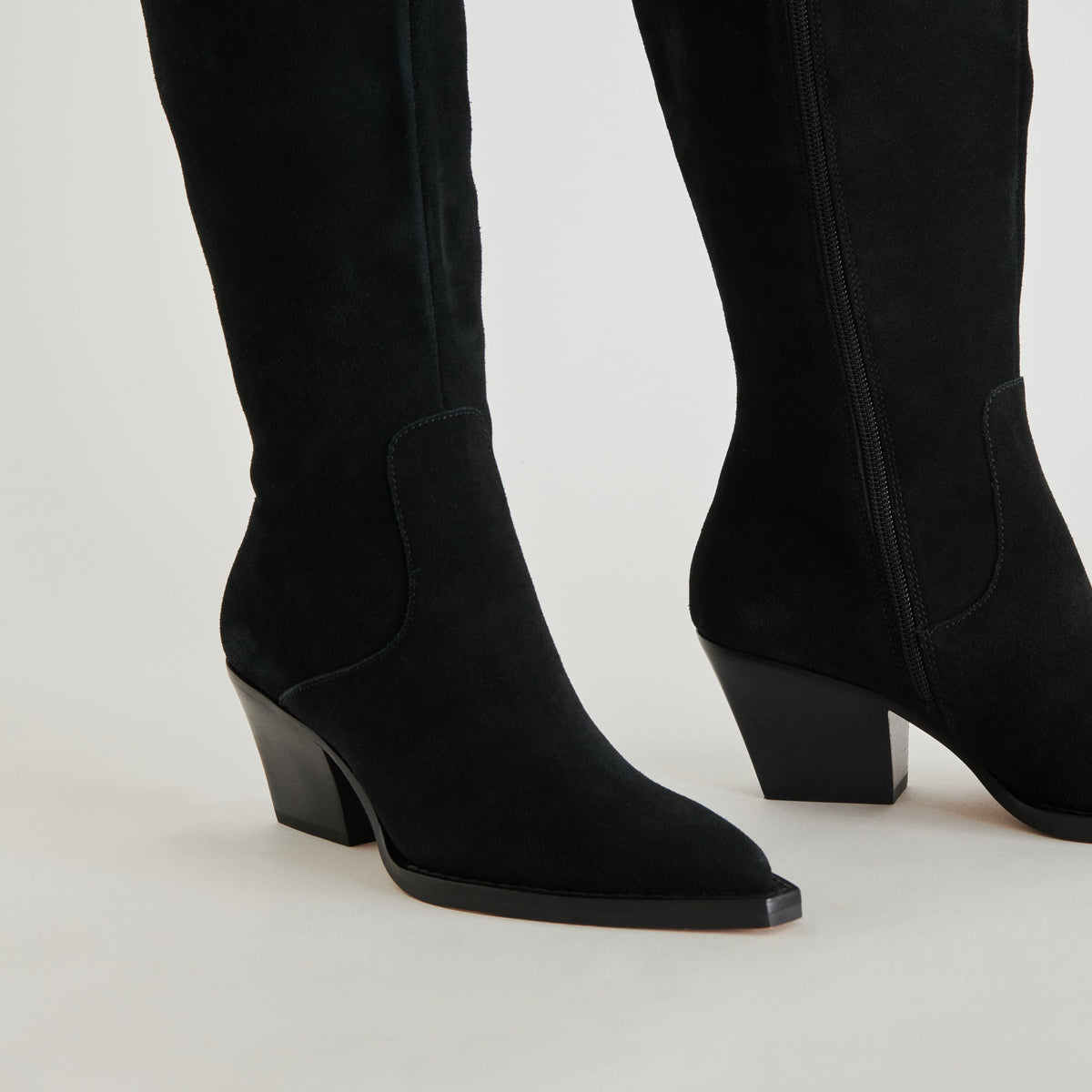 Dolce Vita SHOES Raj Boots in Onyx Suede | Women's Onyx Suede Knee-High Boots
 – Dolce Vita