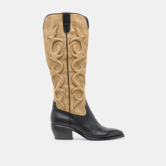 Dolce Vita SHOES Mirla Black Multi Leather Boots
