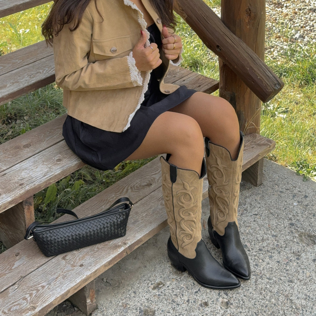 Dolce Vita SHOES Mirla Black Multi Leather Boots