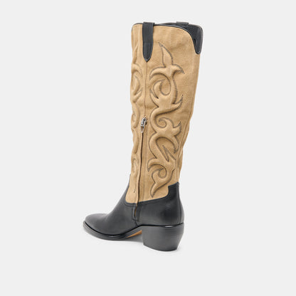 Dolce Vita SHOES Mirla Black Multi Leather Boots