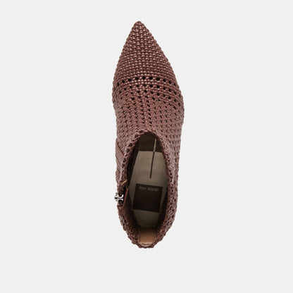 Dolce Vita SHOES Embry Brown Woven Stella Booties