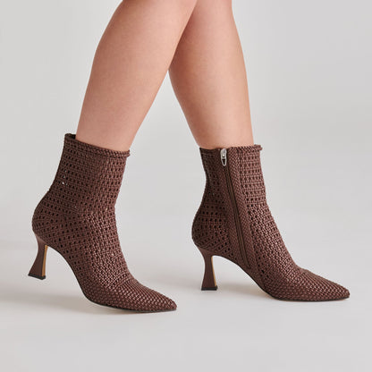 Dolce Vita SHOES Embry Brown Woven Stella Booties