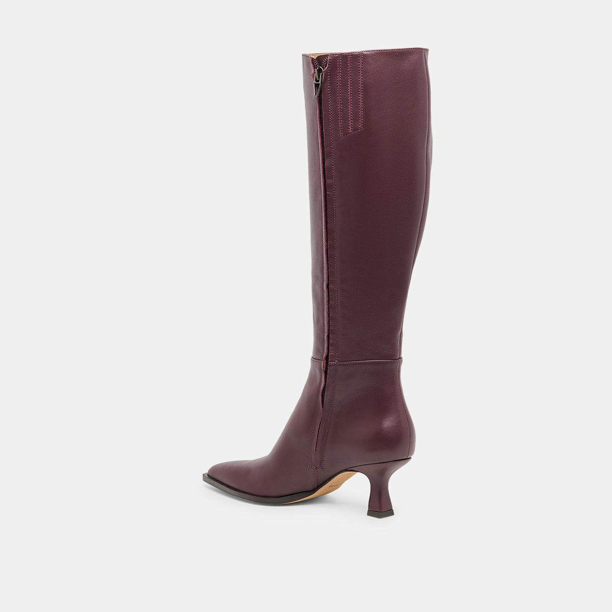 Dolce Vita SHOES Auggie Wine Leather Wide Calf Boots