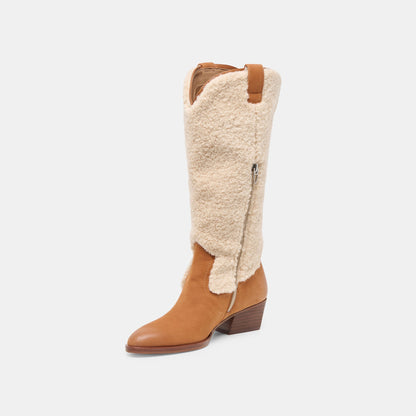Dolce Vita SHOES Mykel Plush Caramel Nubuck Boots