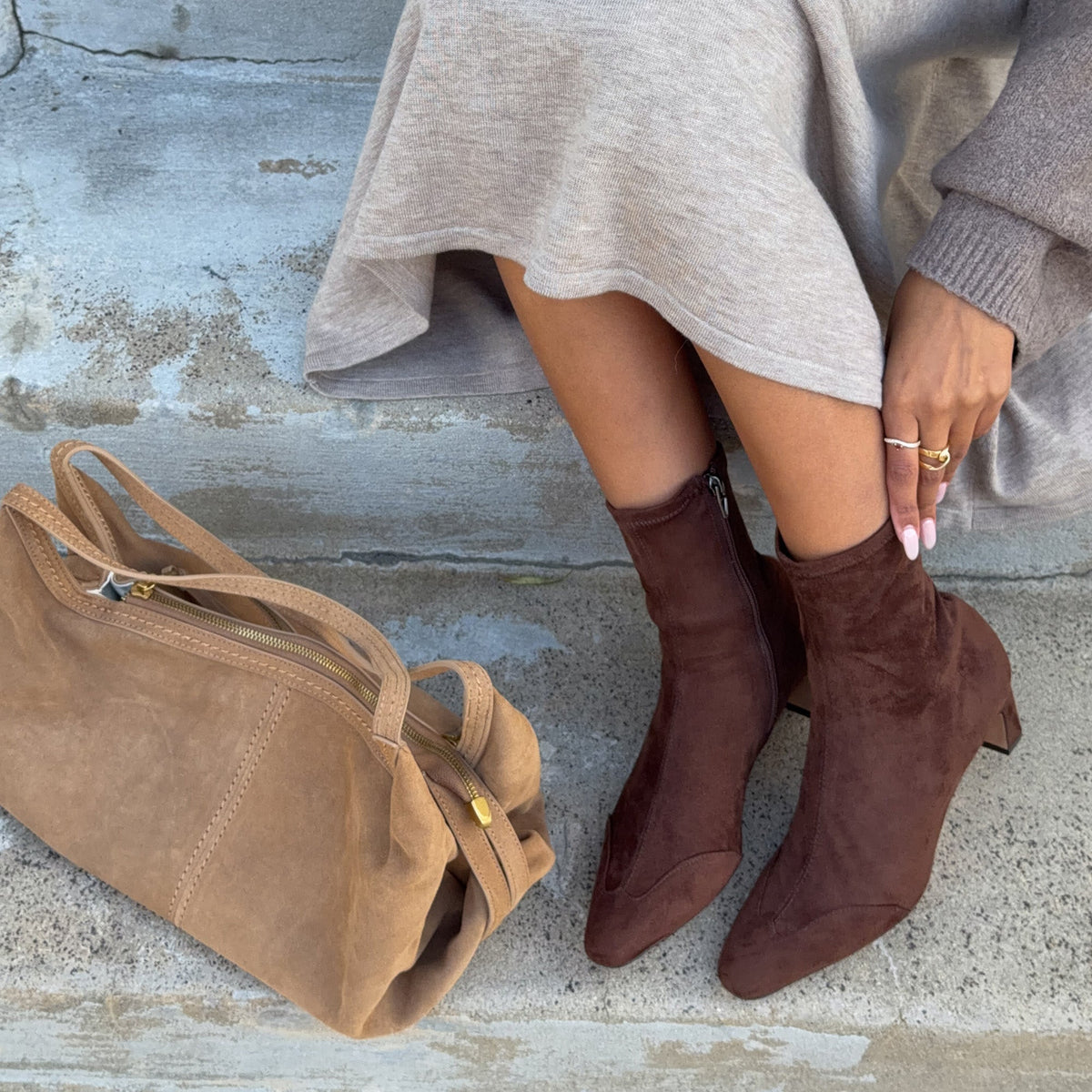 Dolce Vita SHOES Anika Dk Brown Stella Suede Boots