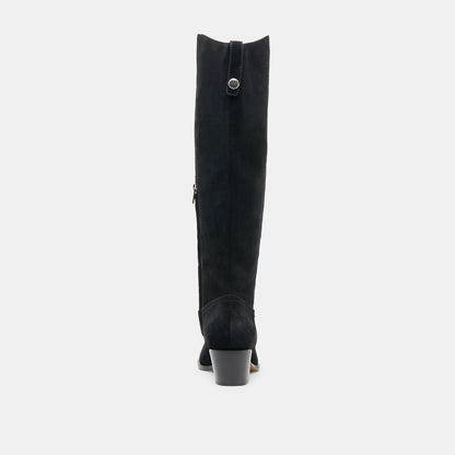 Dolce Vita SHOES Virona H2O Waterproof Onyx Suede Wide Calf Boots