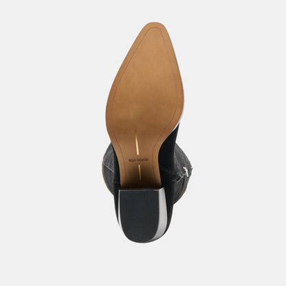 Dolce Vita SHOES Virona H2O Waterproof Onyx Suede Wide Calf Boots