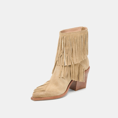 Dolce Vita SHOES Torey Dk Taupe Suede Booties