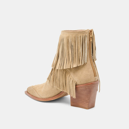 Dolce Vita SHOES Torey Dk Taupe Suede Booties