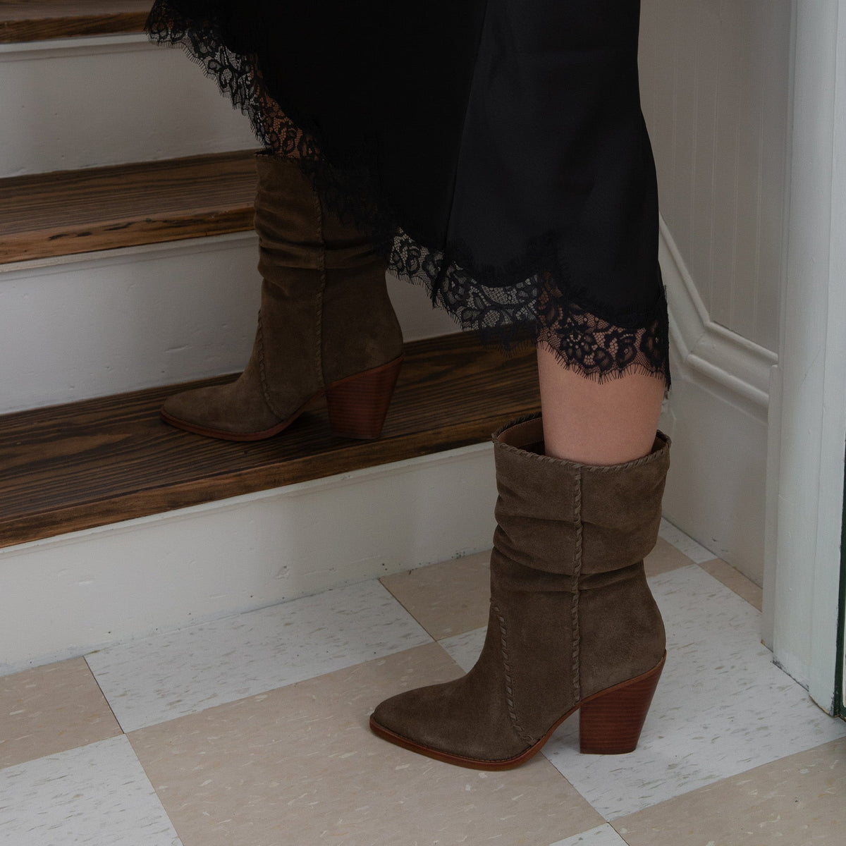Dolce Vita SHOES Julith Olive Suede Boots
