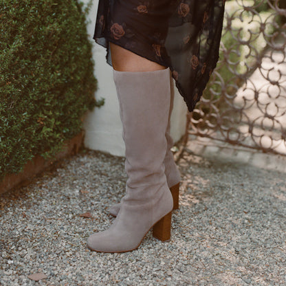 Dolce Vita SHOES Hudsin Wide Calf Barley Suede Boots