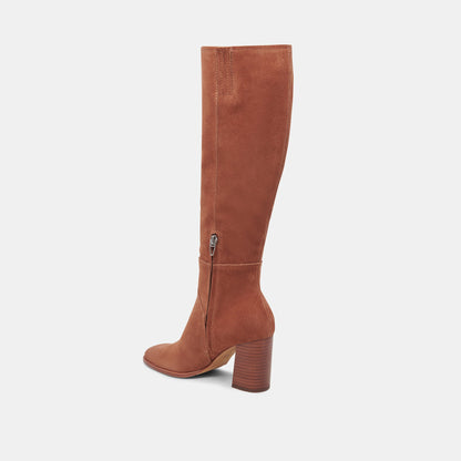 Dolce Vita SHOES FYNN Wide Calf Boots DK Brown Suede | Brown Suede Knee-High Boots
 – Dolce Vita