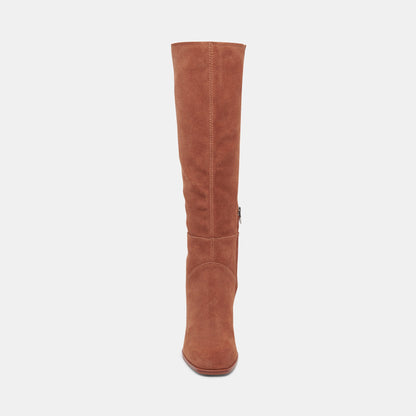 Dolce Vita SHOES FYNN Wide Calf Boots DK Brown Suede | Brown Suede Knee-High Boots
 – Dolce Vita