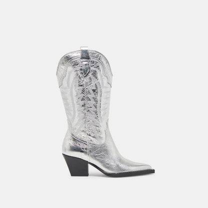 Dolce Vita SHOES Ryland Extra Wide Calf Silver Boots | Distressed Leather Boots
 – Dolce Vita