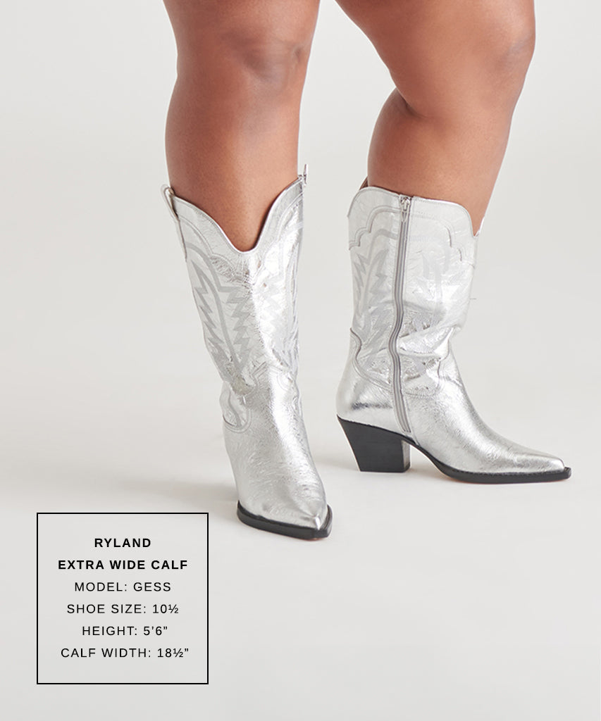 Dolce Vita SHOES Ryland Extra Wide Calf Silver Boots | Distressed Leather Boots
 – Dolce Vita