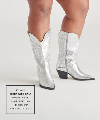 Dolce Vita SHOES Ryland Extra Wide Calf Silver Boots | Distressed Leather Boots
 – Dolce Vita