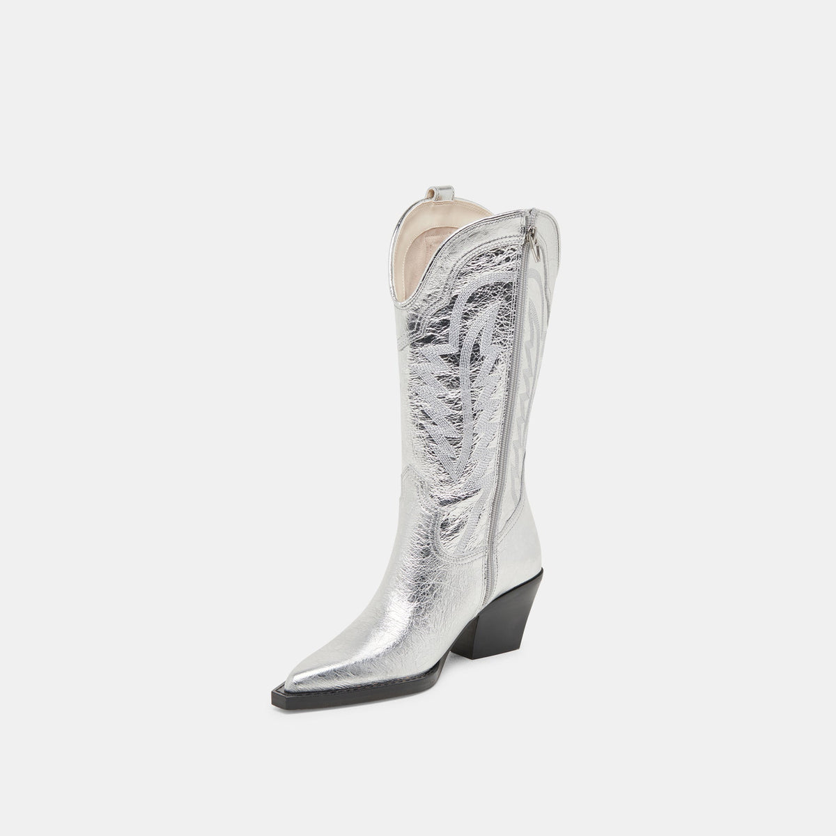Dolce Vita SHOES Ryland Extra Wide Calf Silver Boots | Distressed Leather Boots
 – Dolce Vita