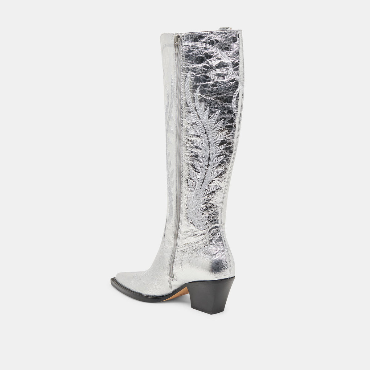 Dolce Vita SHOES Ryatt Extra Wide Calf Silver Boots | Distressed Leather Boots
 – Dolce Vita