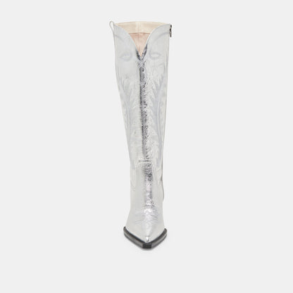 Dolce Vita SHOES Ryatt Extra Wide Calf Silver Boots | Distressed Leather Boots
 – Dolce Vita