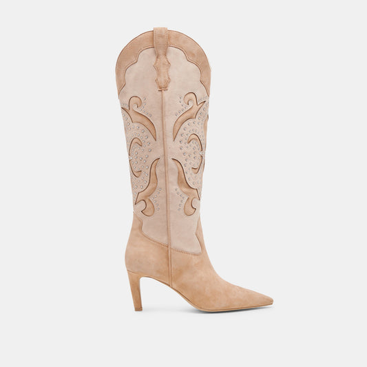 Dolce Vita SHOES FINLEY STUD BOOTS CAMEL SUEDE
 – Dolce Vita