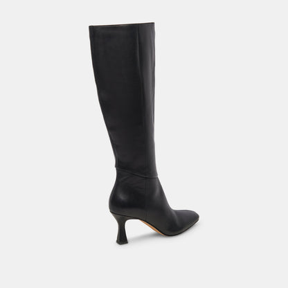 Dolce Vita SHOES Gyra Wide Calf Black Leather Boots | Black Knee-High Wide Calf Boots
 – Dolce Vita