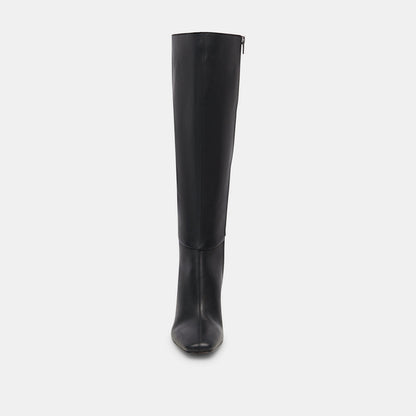 Dolce Vita SHOES Gyra Wide Calf Black Leather Boots | Black Knee-High Wide Calf Boots
 – Dolce Vita