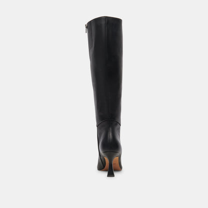 Dolce Vita SHOES Gyra Wide Calf Black Leather Boots | Black Knee-High Wide Calf Boots
 – Dolce Vita