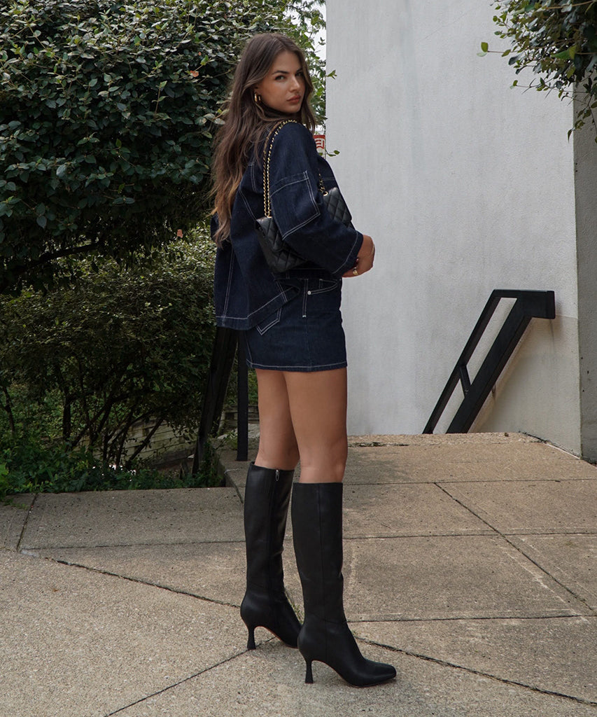Dolce Vita SHOES Gyra Black Leather Boots