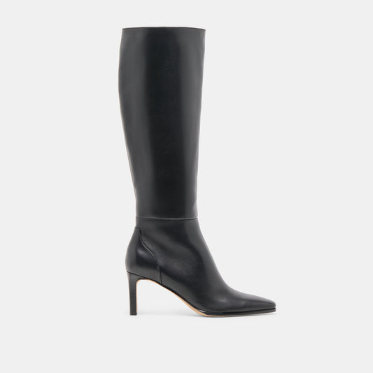 Dolce Vita SHOES Emmi Black Leather Narrow Calf Boots