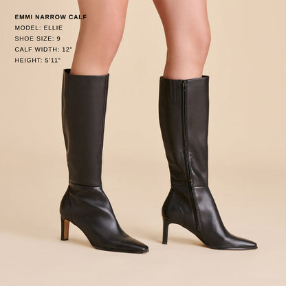 Dolce Vita SHOES Emmi Black Leather Narrow Calf Boots