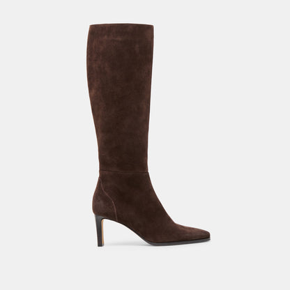 Dolce Vita SHOES Emmi Narrow Calf Dk Brown Suede Boots