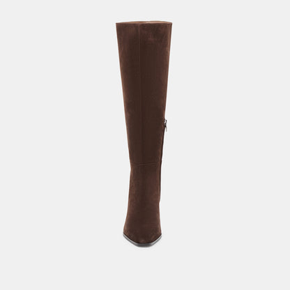 Dolce Vita SHOES Emmi Narrow Calf Dk Brown Suede Boots