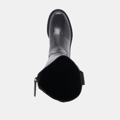 Dolce Vita SHOES Glory H2O Waterproof Black Leather Wide Calf Boots