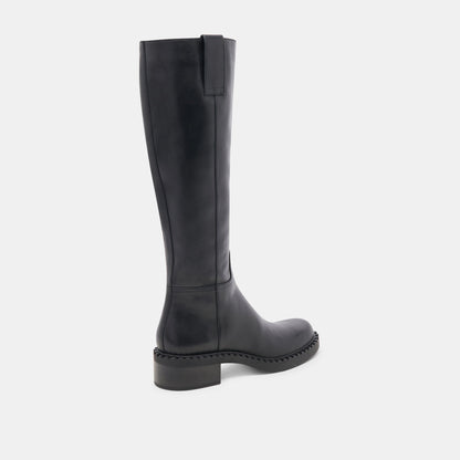 Dolce Vita SHOES Glory H2O Waterproof Black Leather Wide Calf Boots