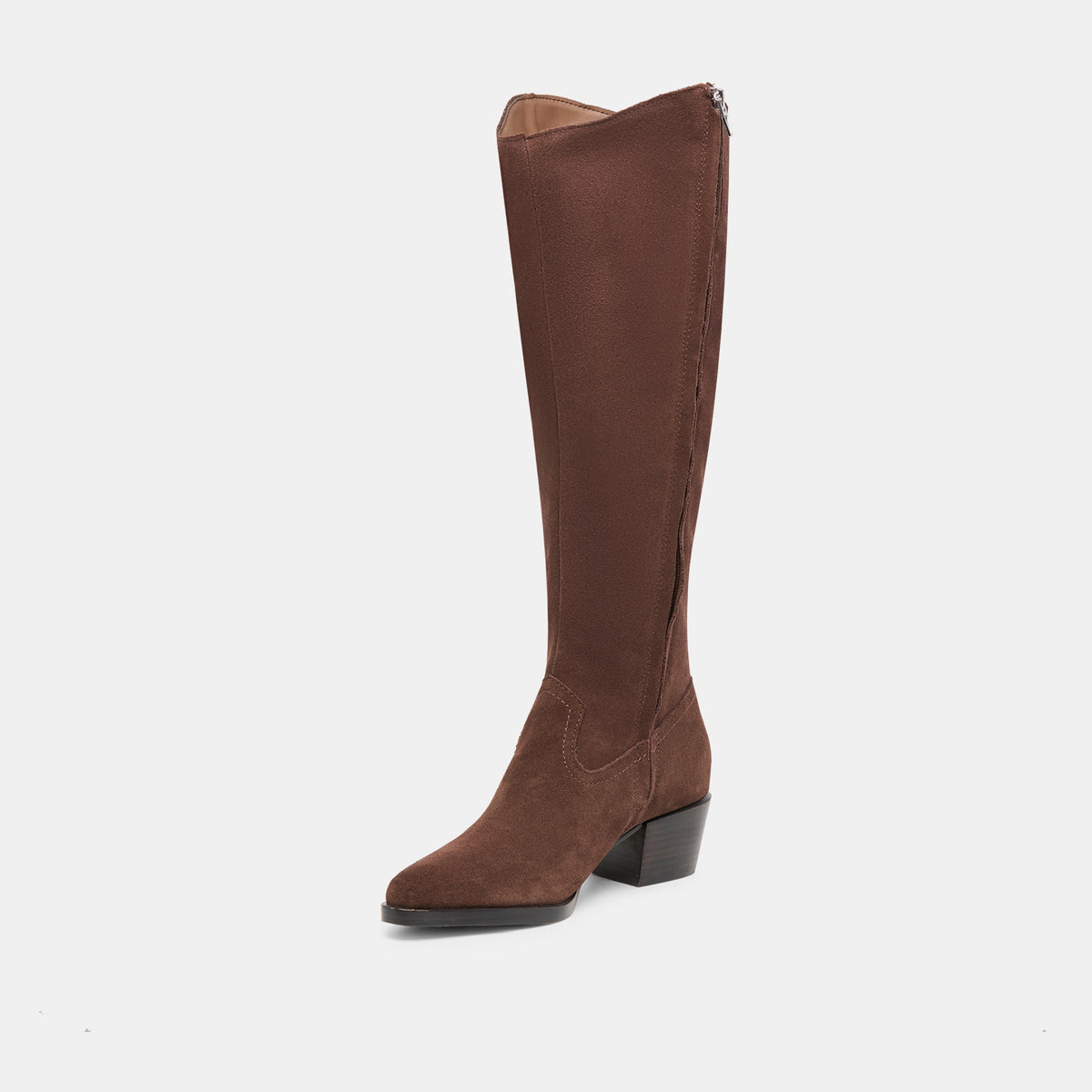 Dolce Vita SHOES Virona H2O Waterproof Dk Brown Suede Wide Calf Boots