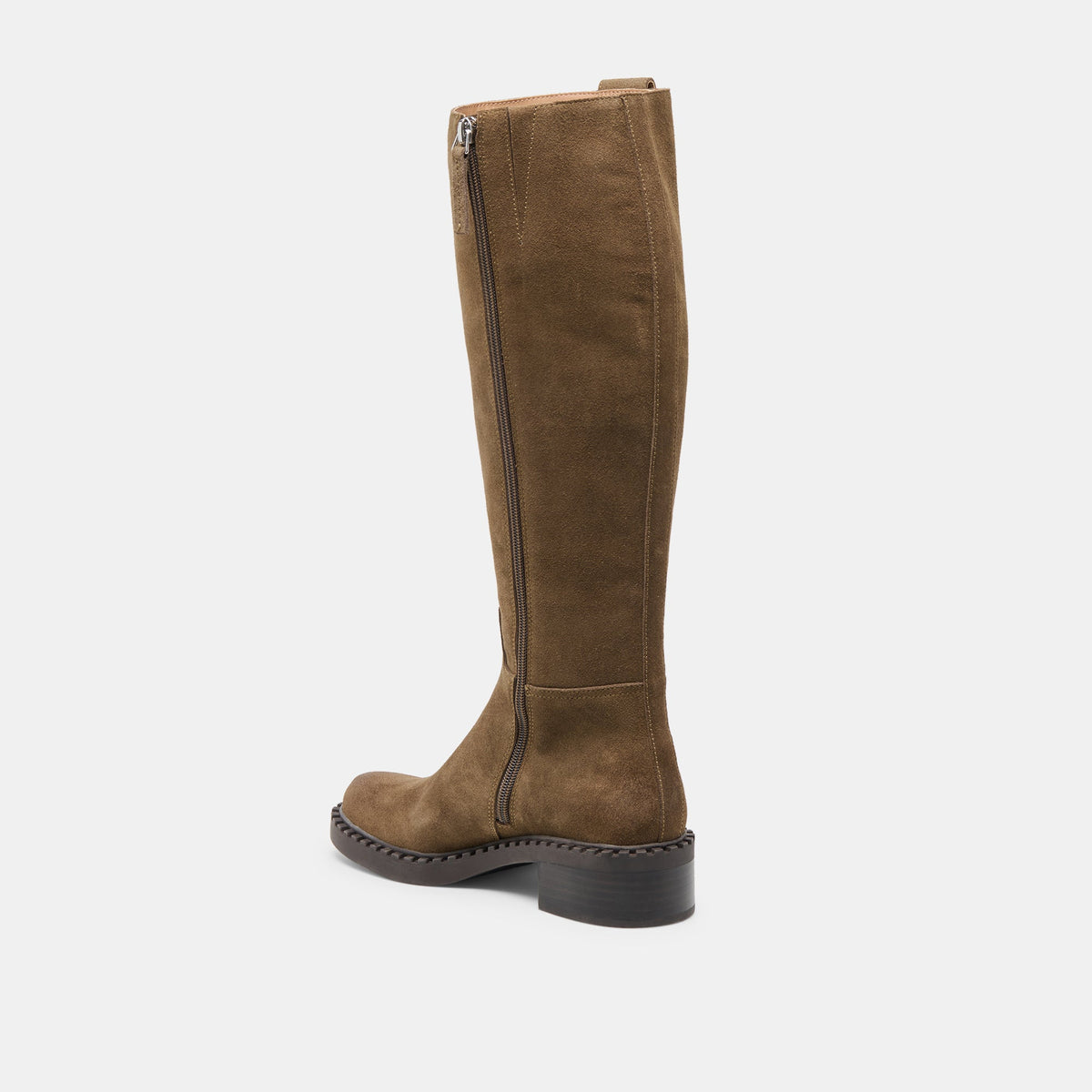 Dolce Vita SHOES Glory H2O Waterproof Olive Suede Wide Calf Boots